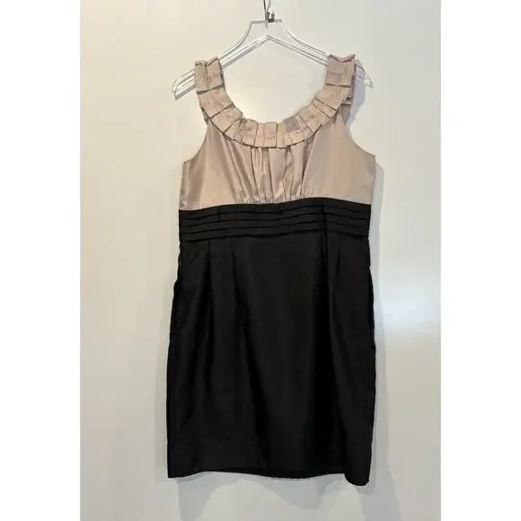 Jessica Howard Evenings‎ Champagne Black Sleeveless Dress Womens Size 16 - Picture 3 of 5